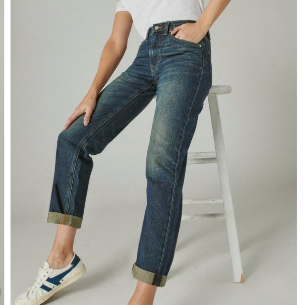 NWT Lucky Brand Women's Mid Rise Boy Jeans - Sz 00 / 24R